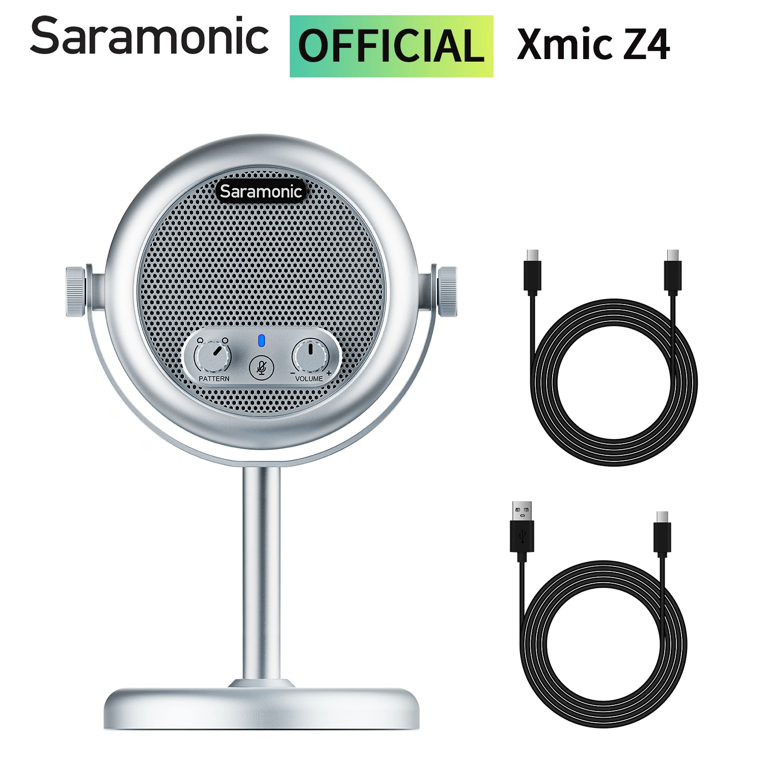 Saramonic Xmic Z4 Vintage Style Microphone Desktop USB Condenser Microphone for Android Mac Windows Computers Live Performance