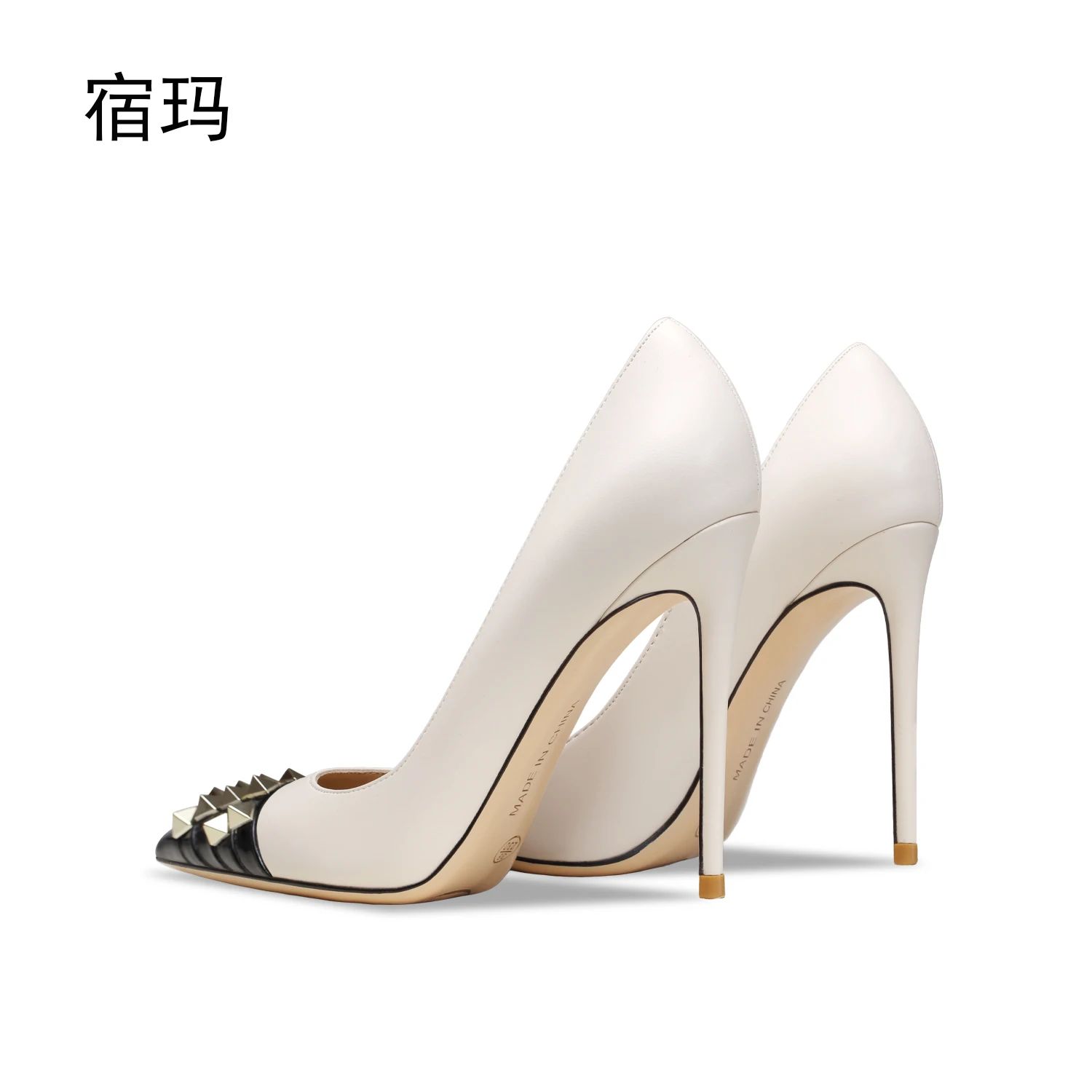 luxury women\'s shoes shoes woman 2024 trend Pointed toe Party Ladies Shoes Rivets Fashion Stiletto Pumps Sexy High Heels Wedding