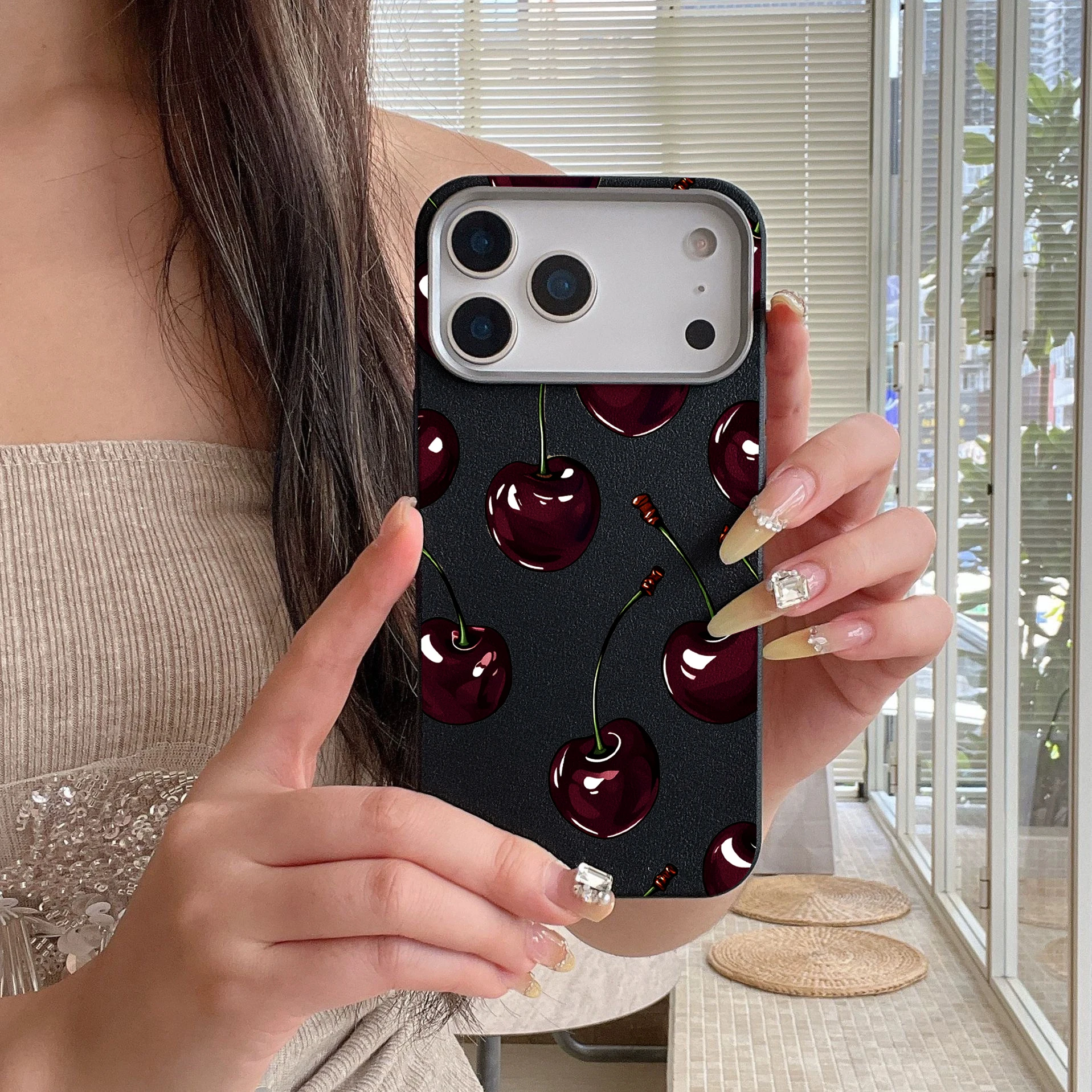 Kirschmuster-Handyhülle für Xiaomi Redmi Note 17 Pro Max Hüllen Redmi Mi 11 Lite 5G 14 15 14T 15T 13T Pro Leder Drop Coque – Detail 2