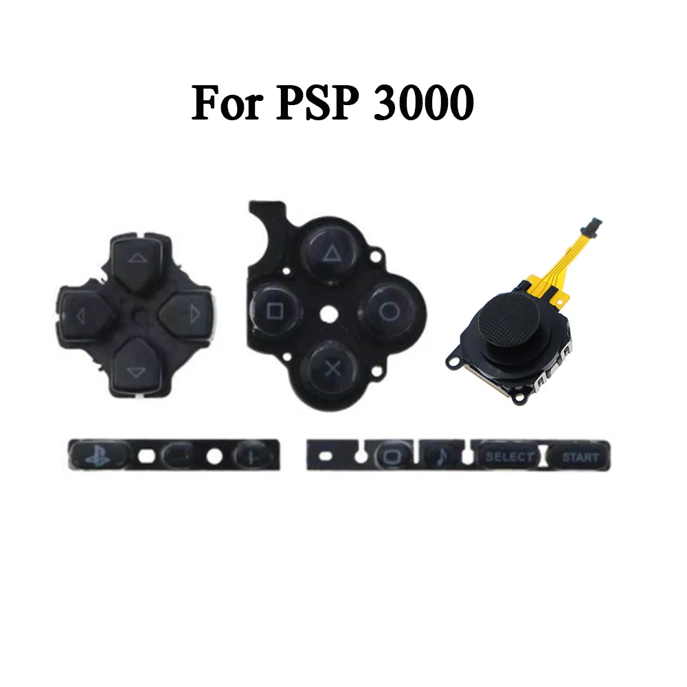 1 مجموعة اليسار اليمين المنزل بدء لوحة المفاتيح مجموعة أزرار عدة استبدال ل PSP 1000 2000 3000 عصا التحكم التناظرية زر وحدة الاستشعار