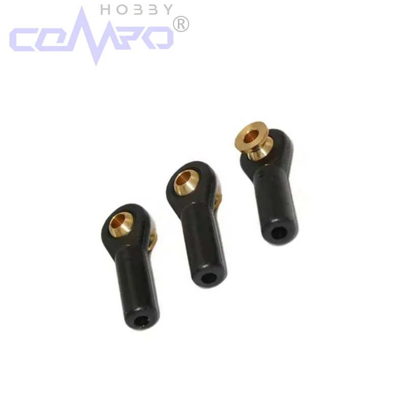 Jeu de maillons à rotule sphériques noirs, 5 pièces, avec rotules sur pied en laiton, pour avion RC, bateau, pièces de voiture