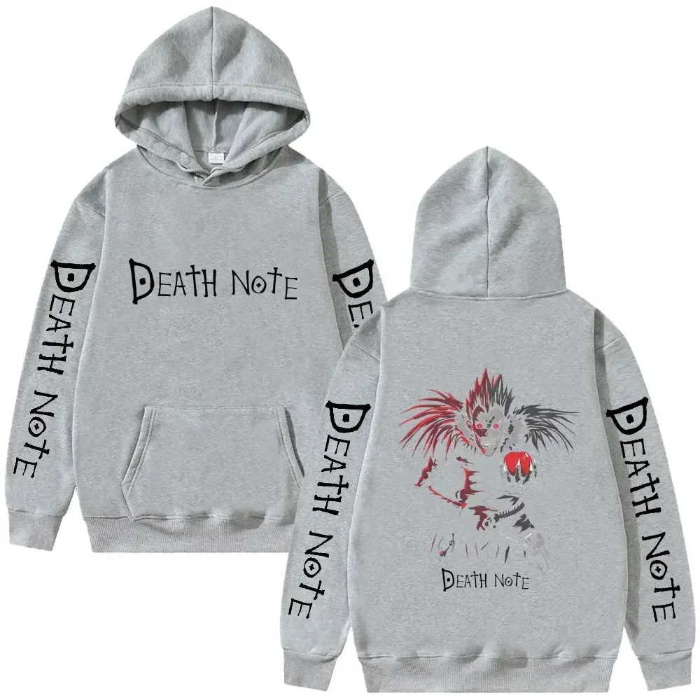 Y2K Anime Death Note Ryuk Graphic Hoodie Men Women Clothing Fashion Vintage Oversized Sweatshirt Unisex Cartoon Manga Hoodie