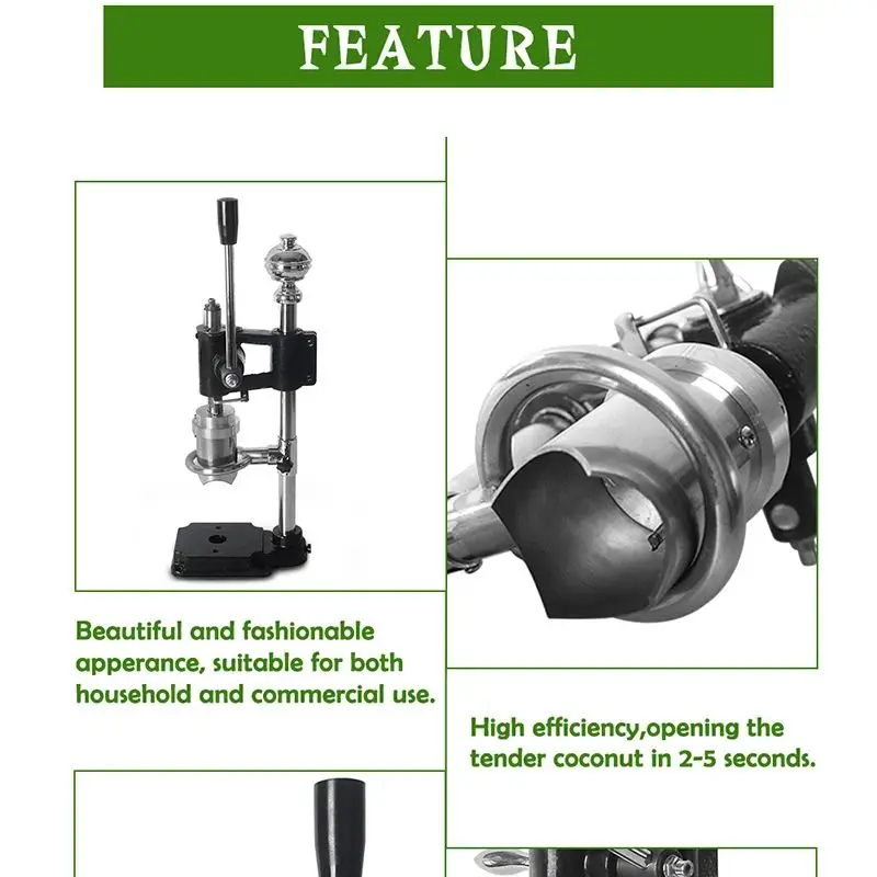 Manual Coconut Top Cutting Machine Green Coconut Opening Machine Coconut Top Remover Lid Opener Machine