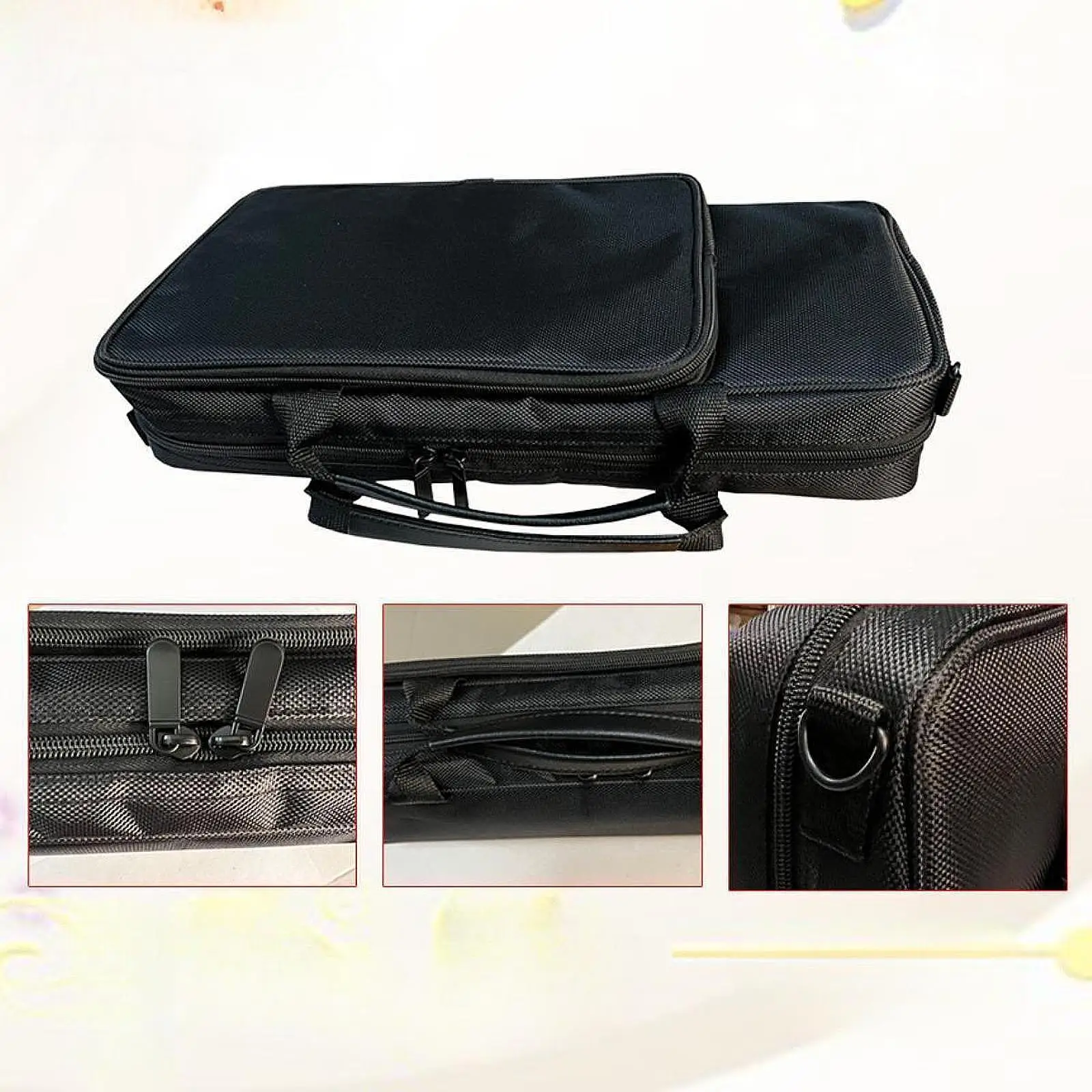 

B Flat Clarinet Case Instrument Bag Padded Holder Organizer Comfortable Oxford Cloth for Practice Performance Show Travel Stage