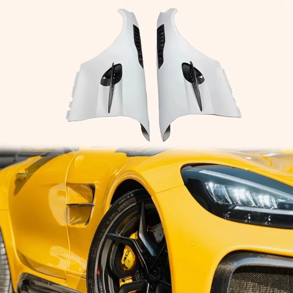 For AMG 2015-2021 GT GTS GTR Partial Carbon Fiber Front Fender with Vents #2