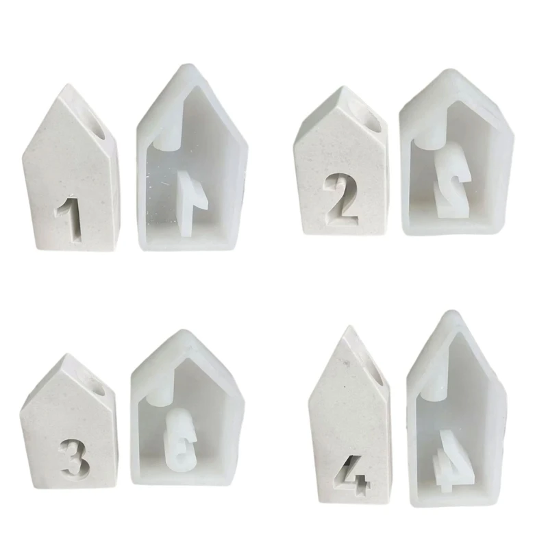 

House Shaped Holder Molds for Craft Crafting Candlestick Tealight Holder, House Shaped Candlestick Molds Dropship