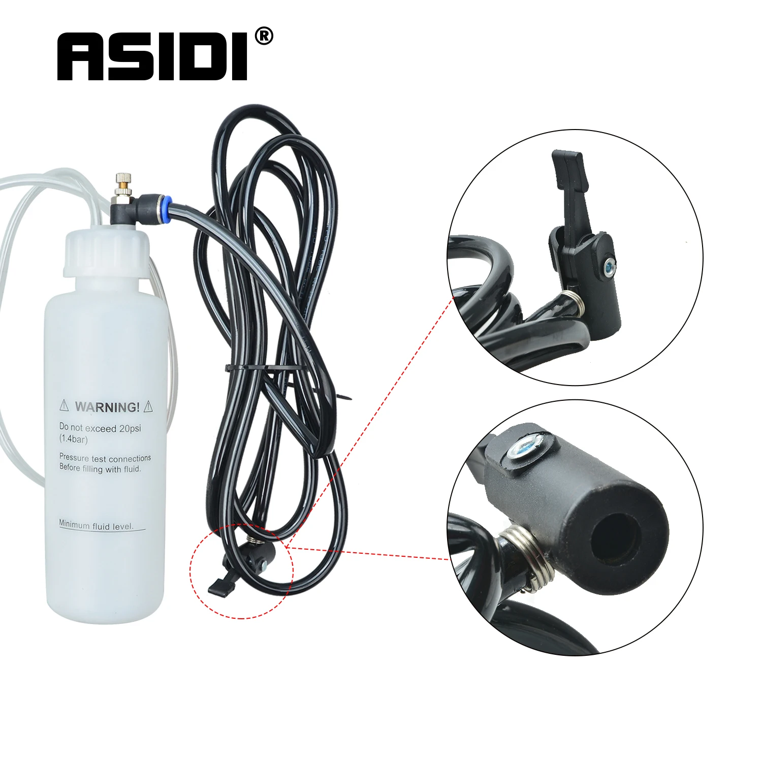 Kit de purga de líquido de embrague de purga de frenos de coche, herramienta de cambio de aceite al vacío para VW Audi