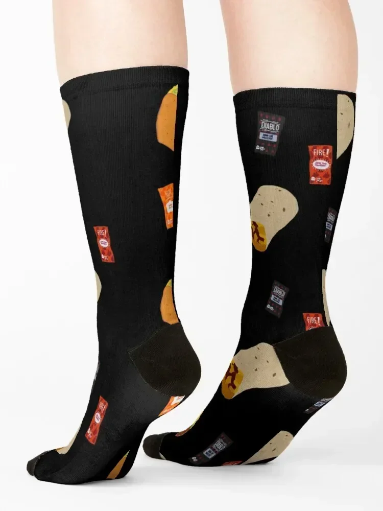 تاكو بيل حزمة وجبة حزمة الجوارب الهدايا مشرق الرباط مضحك الهدايا التنس الرجال الجوارب الفاخرة العلامة التجارية النسائية