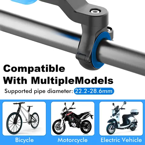 Cykel Motorcykel Telefonhållare Stötdämpande 360° Quad Roterbar Monteringsklämma för MTB Lås Scooter Cykeltillbehör Motorcykel 10 best sales Quad Lock-fäste - №1