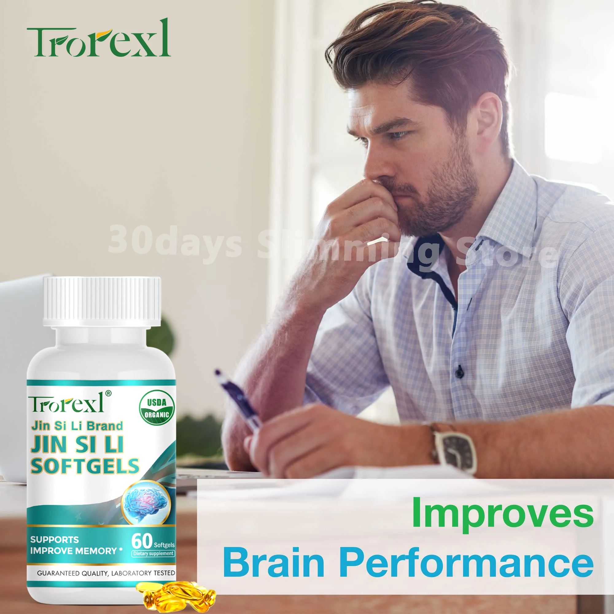 Brain Supplement - Nootropic Brain Booster for Focus, Clarity, Improved Memory & Mood -Support for Concentration & Brain Fog