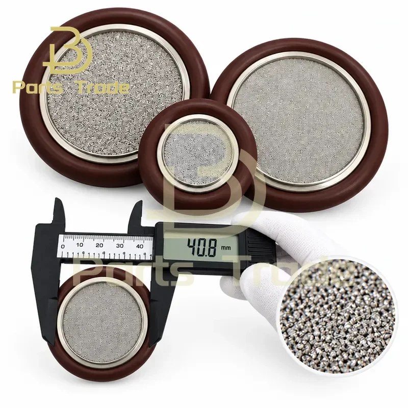 KF16 KF25 KF40 Vacuum Bracket Sintered Metal Filter Centering Ring Pipeline Filter Element 20um 50um