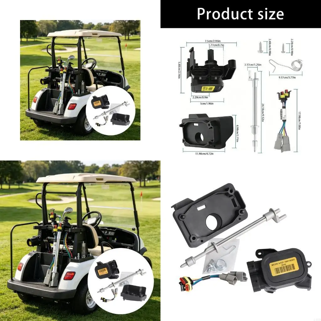 MCOR 4 Conversion Set With Brackets And Hardware For Club Car Carryall 48 8V Golf Cart 24BD