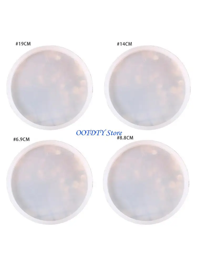

367A круглый лоток для смолы, силиконовые формы для эпоксидных смол, подсвечники, лоток для хранения, украшение дома, ремесло