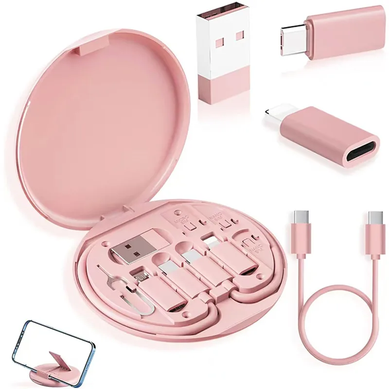 

60 Вт Multi Type-C к USB C к Micro USB для освещения, комплект адаптеров для быстрой зарядки для IPhone 16 14 15 Pro OTG, конвертер для хранения