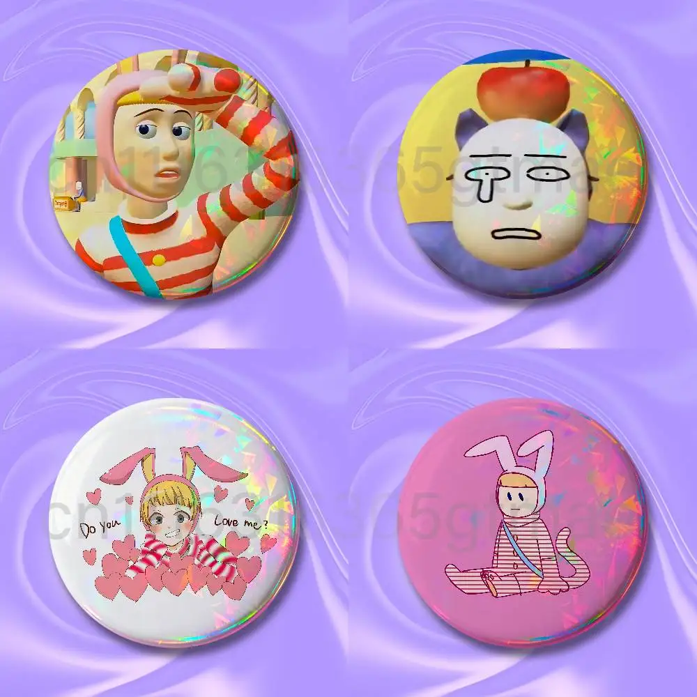P-Popee T-The P-Performer Button Pin Daily Stylish Ornament Badge Exquisite Round Brooches Backpack Accessorie