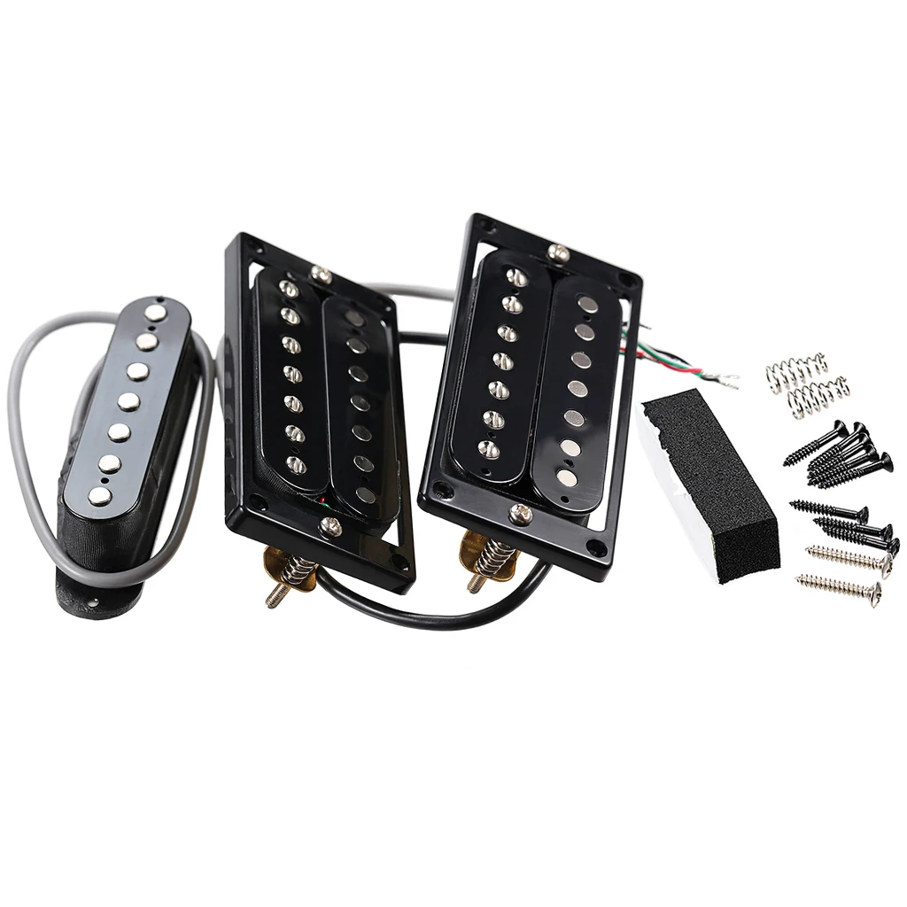 Electric Guitar HSH Pickup Set  Alnico 5 Humbucker & Single Coil Pickups Combo (Neck/Middle/Bridge) for ST Guitar Replacement