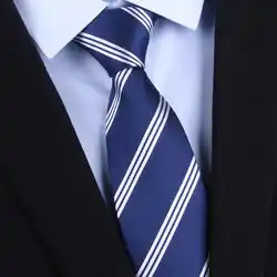 High Quality 100% Real Silk Tie For Men's Business Banquet Formal Shirt Accessories With Fashionable Striped Pattern 8CM Necktie