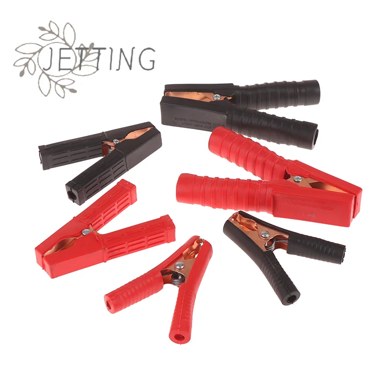 Hot 1Pair Plastic Handle Test Alligator Clip For Electric Project 100-300A Electrical Crocodile Alligator Battery Insulated Clip