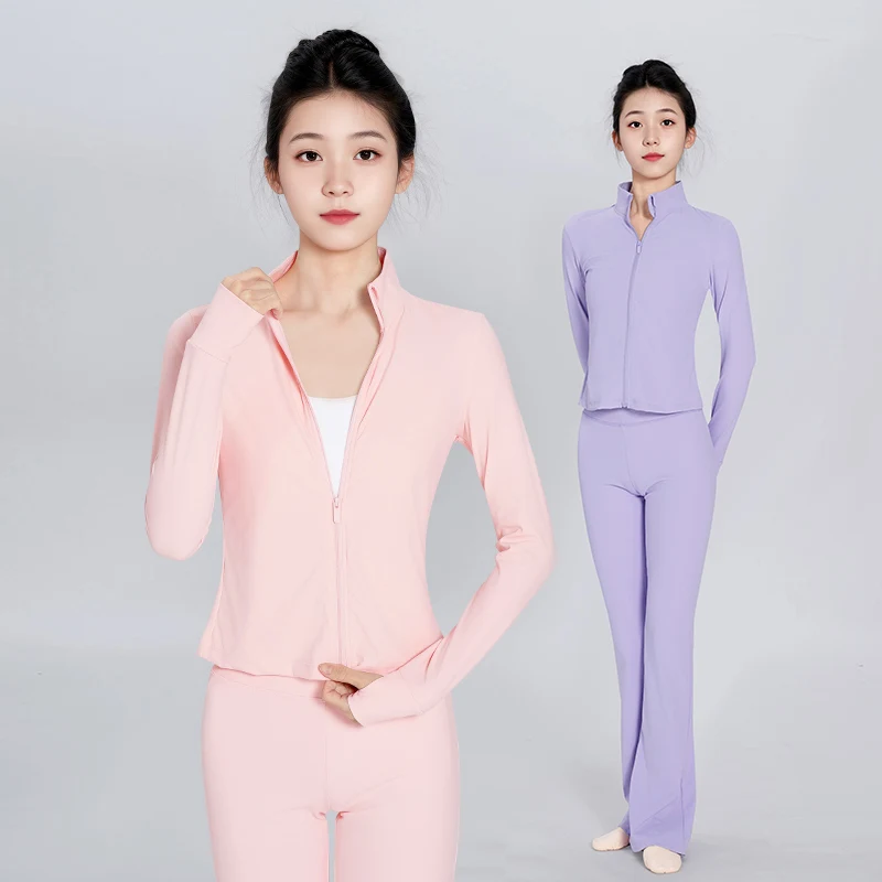 Ensembles de danse de Ballet pour adolescentes, Costumes pour enfants, manteau à manches longues, tenues de danse, costume séparé, hauts et pantalons de danse d'automne et d'hiver
