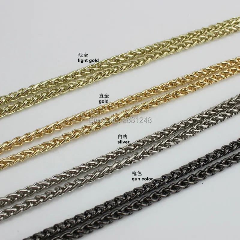 60cm-130cm 5mm High-quality Width 5mm Lantern Chain Metal Belt Chain Hardware Accessories Small Mini Female Bag Special