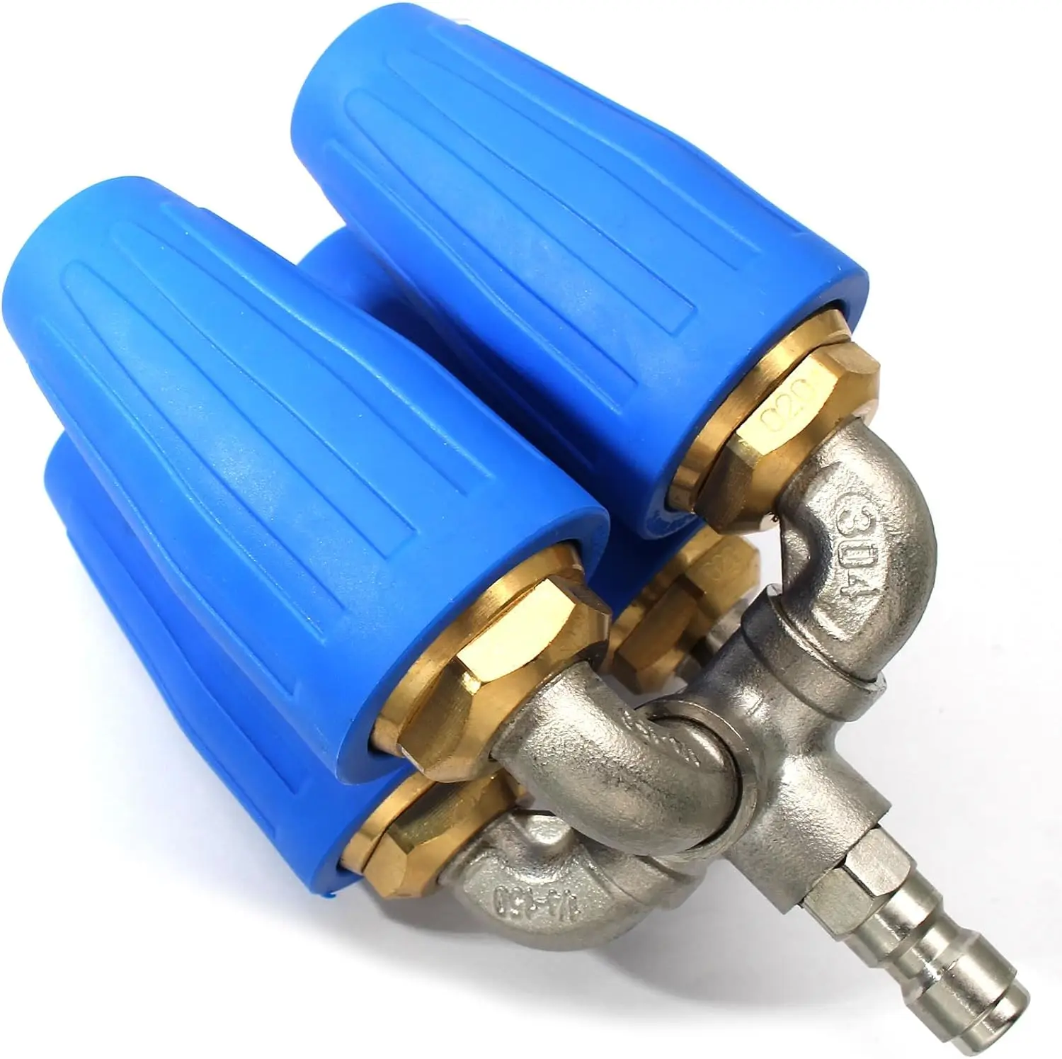 Boquilla Turbo Triple 1/4' 360 °   Giratorio, conexión rápida 4 en 1 para lavadora eléctrica, orificio 2.0, 4000 PSI