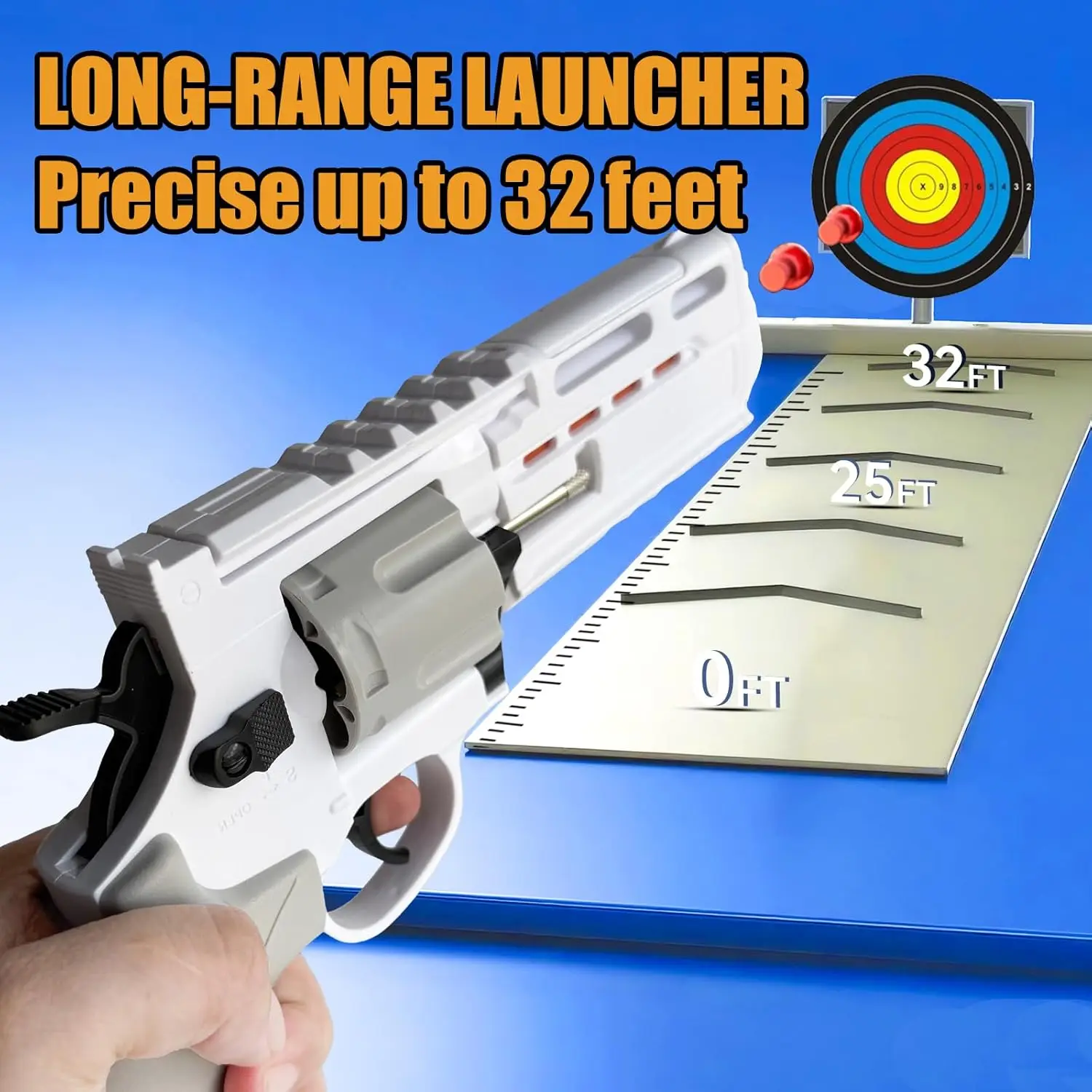 Auto-Loading Tactical Revolver Toy Gun Training Outdoor Shooting Game Education Toy Model for Kids Boys Adults Gifts