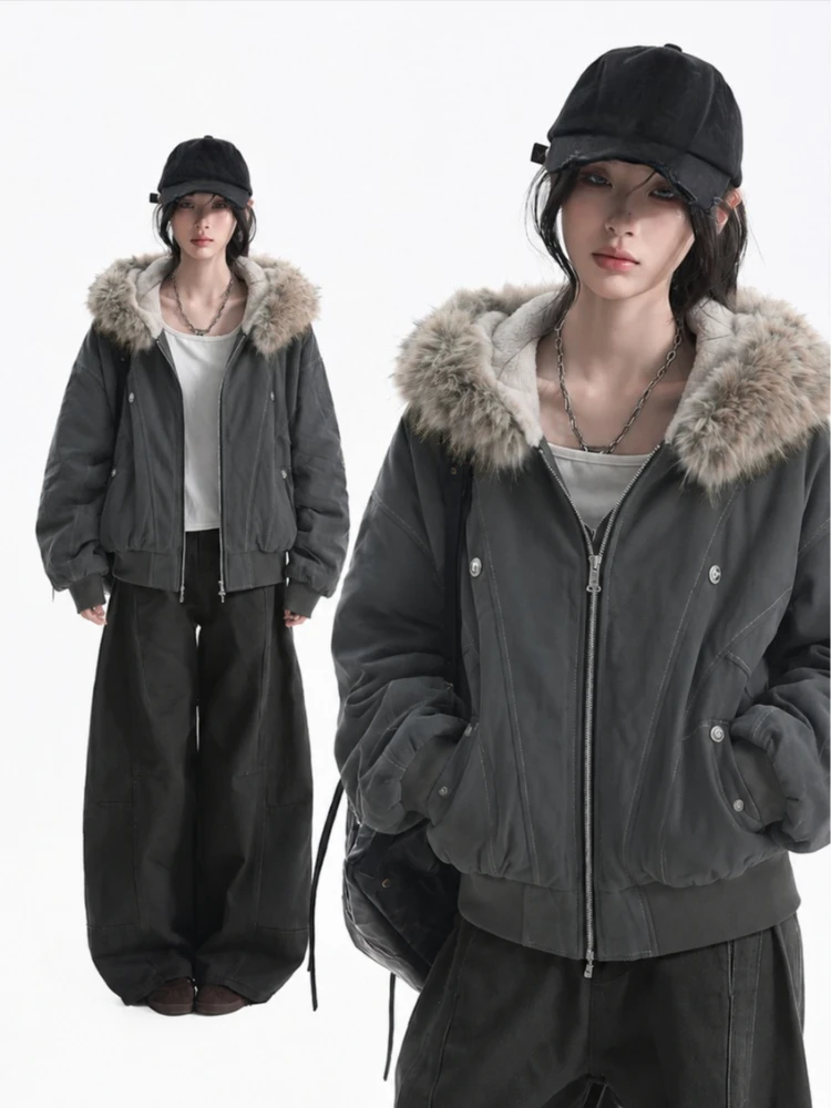 Herbstliche Casual-Parkas für Damen, Modische Einfarbige Kurze Jacke mit Vollarm und Schnürung, Damen-Winterjacke 2026 für den Arbeitsweg