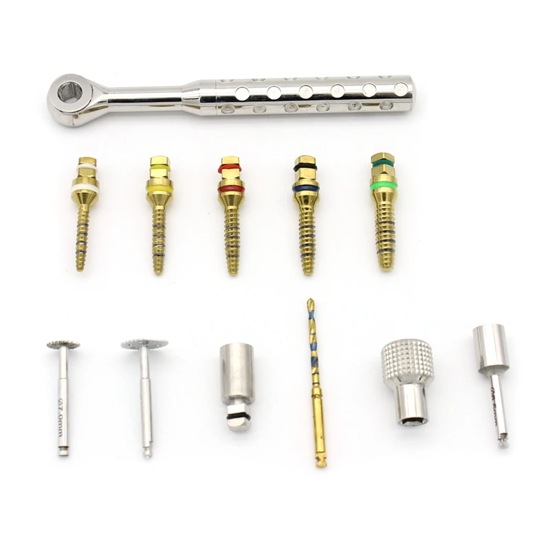 1 Set Dental Dentistry Bone Expander Kit Dental Bone Implant Grafting Tissue Punch Trephine Saw Disk Tools Dental Lab Supplies