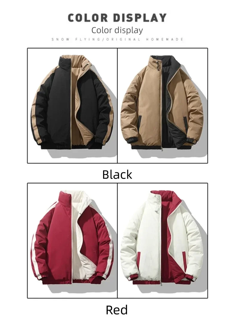 

Мужская теплая короткая куртка, зимняя куртка с карманами на молнии, рабочая одежда для спорта и отдыха на открытом воздухе, ветрозащитная хлопковая куртка