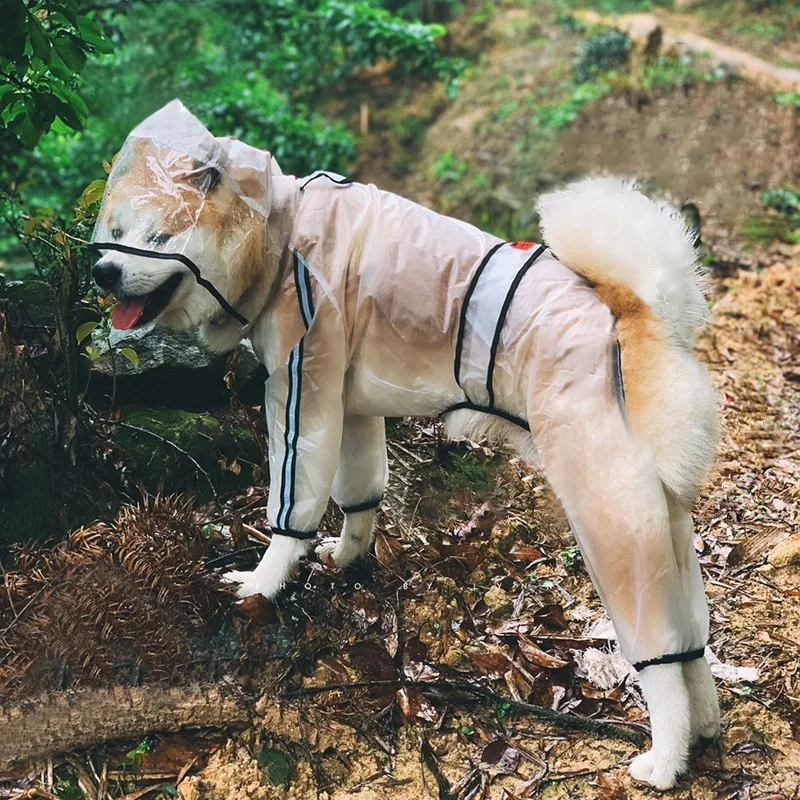 New Clear Pet Raincoat Rain Jacket Waterproof Pet Coat for Samll Medium Dogs Teddy Shiba Dog Poncho Outdoor Walking Pet Clothes