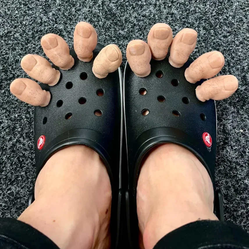 5PCS Simulated Thumb Hole Shoes Big Toe Accessories Funny Slippers Accessories