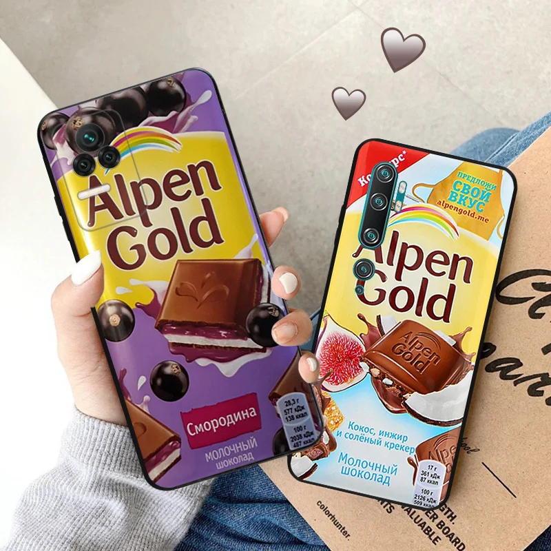 Soft Case for Redmi Note 11 Pro Plus 5G 11s 11e 11T 11Se K40 Xiaomi 11Lite 11i CC9e Alpen Gold Chocolate Black Phone Cases Cover