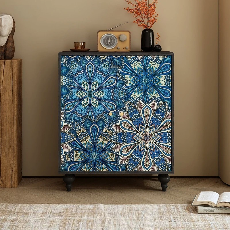 Enter the door Solid wood shoe cabinet Light luxury custom entrance cabinet Multifunctional decorative storage integrated