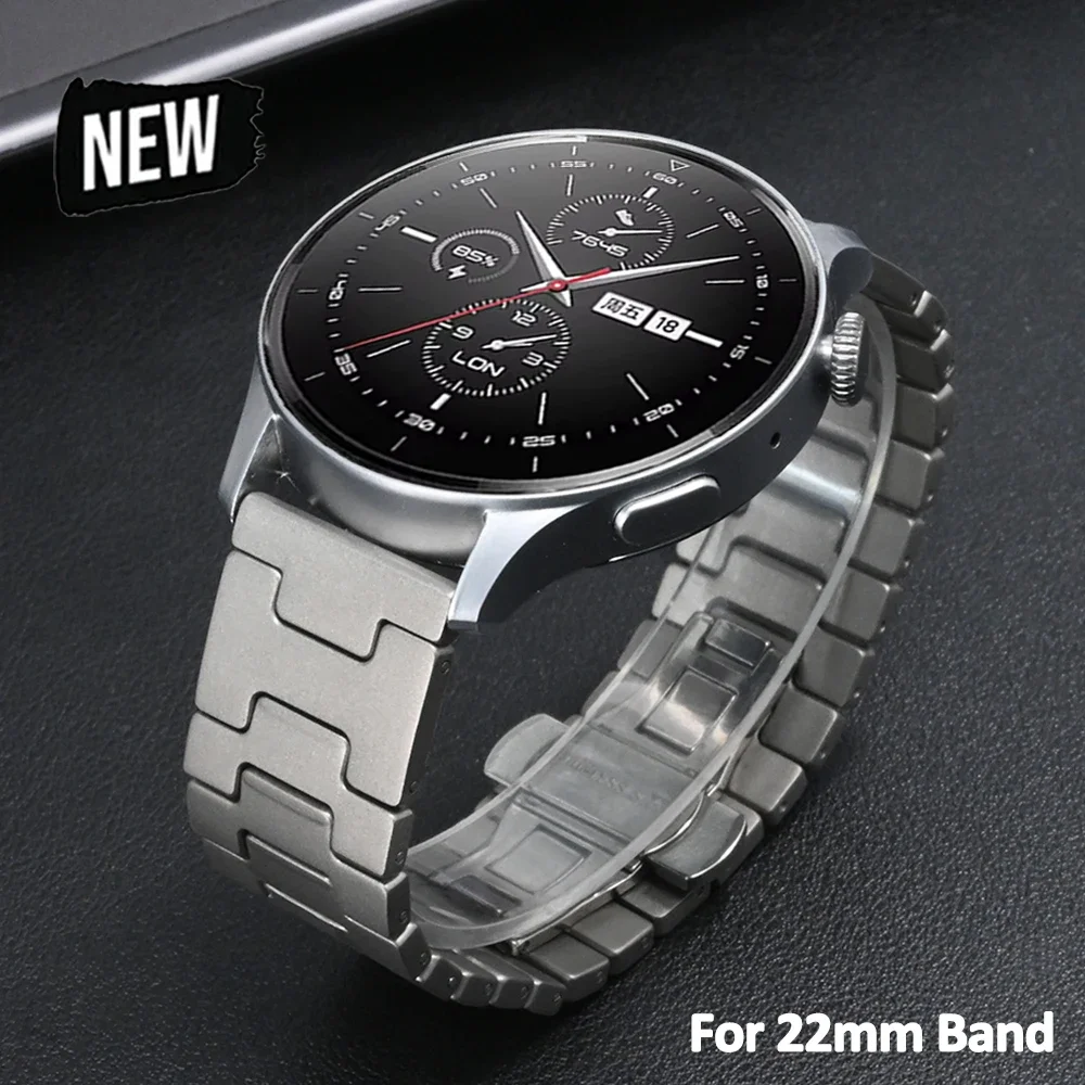 

22mm Titanium Men Strap for Huawei Watch GT 5/4 46mm Business Band for Galaxy Gear S3 for HUAWEI GT5/3pro 46mm Ultimate Bracelet