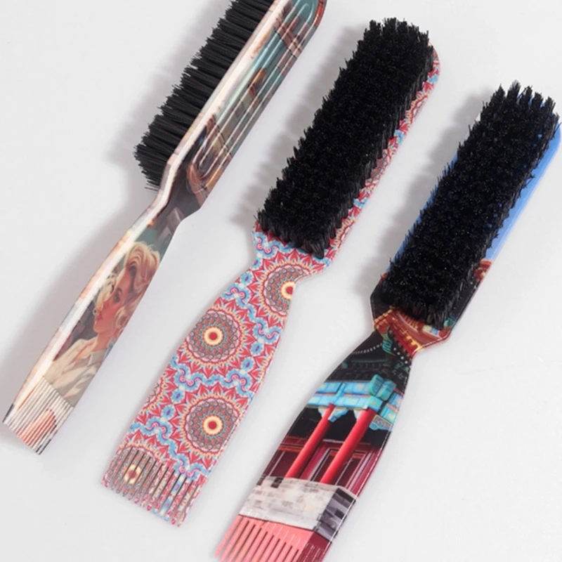 Портативная щетка для волос и бороды для ежедневного использования Мягкая щетина Удобная ручка 918D