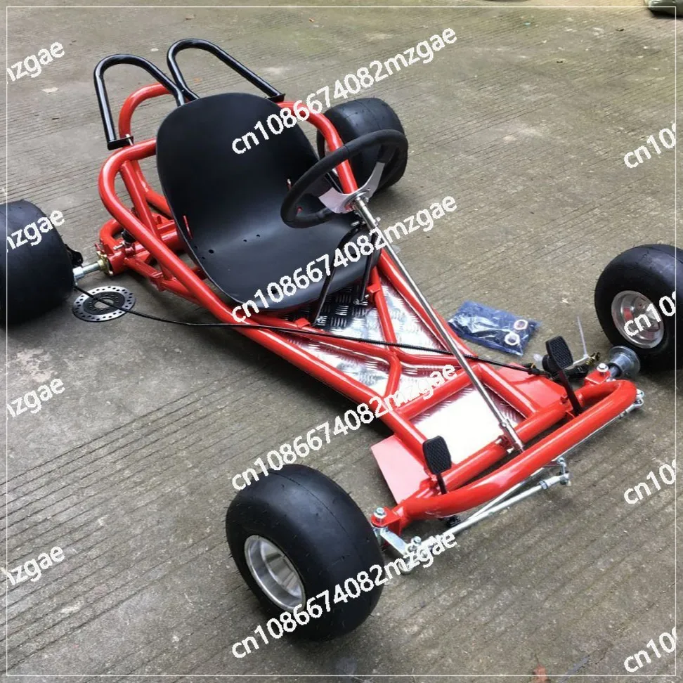 DIY Four-wheel Motorcycle Drift Kart Accessories Full Set of Frame Body Front Steering Rear Axle Rear Axle 5-inch Tires