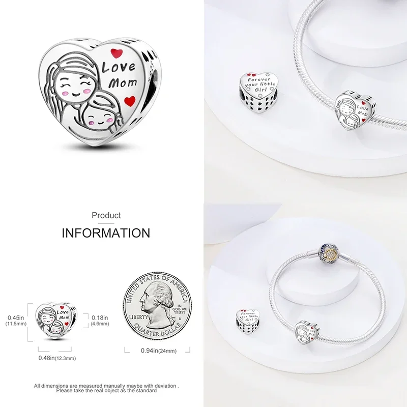 925 فضة حلية حبة قلادة ، صالح الأصلي باندورا سوار ، DIY بها بنفسك مجوهرات هدية ، الأم ، الأسرة ، أفضل أصدقاء الأخوات ، الأخوات