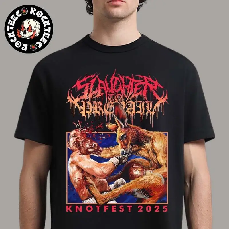 Slaughter To Prevail2025 Knotfest Australia Exclusive Merch Boxing Kangaru T Shirt