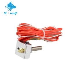 Hot End Kit MK7 MK8 0.4mm Nozzle Extruder Throat 12V 24V 40W Heater Thermistor Aluminum Heater Block For 3D Printer