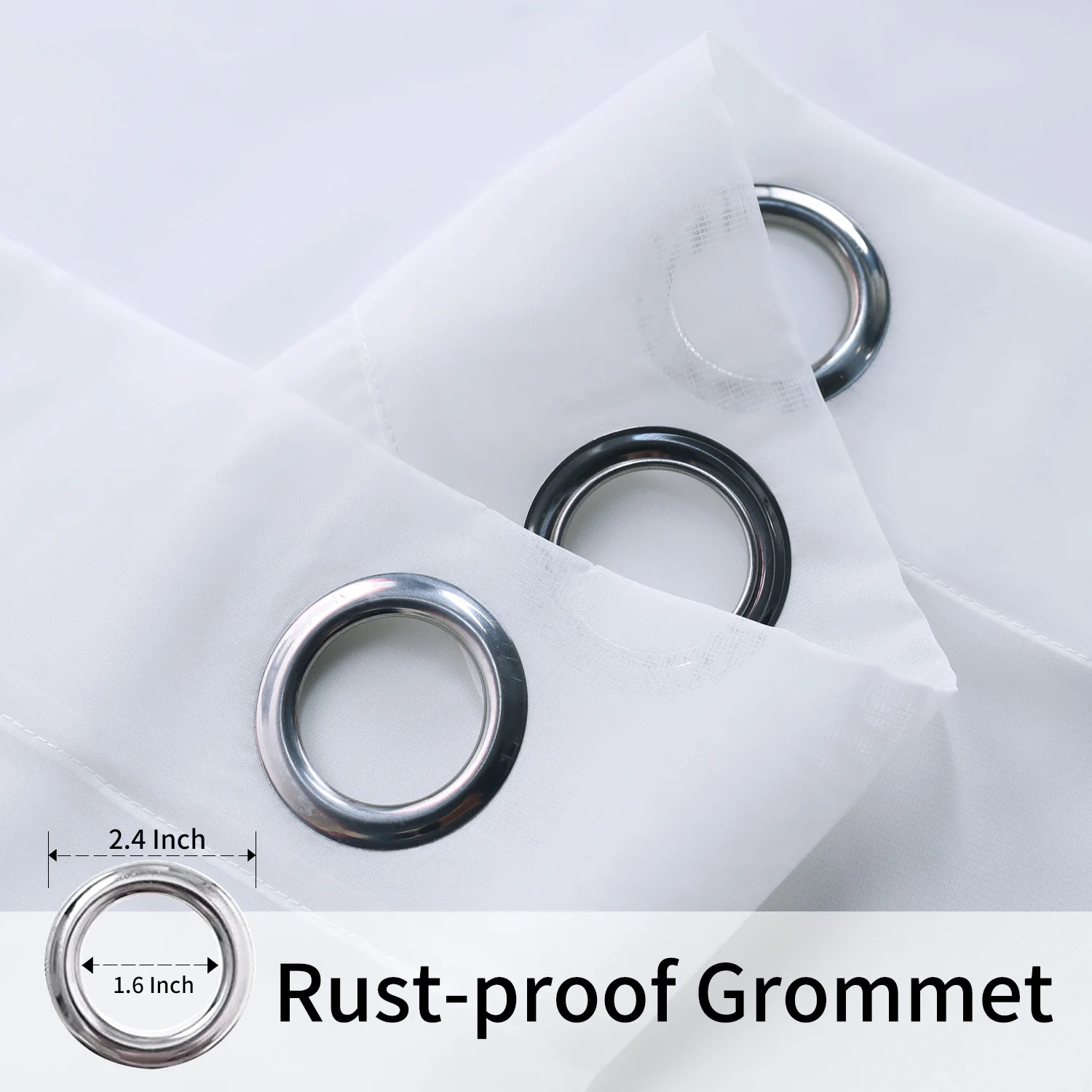 1PC, Outdoor Grommet Top Waterdicht Doorschijnend Gordijn Voor Patio, Veranda, Pergola, Cabine Decoratie