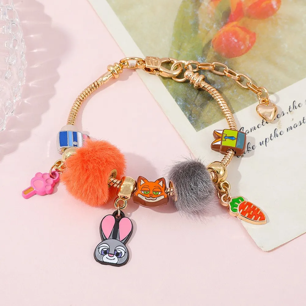 فيلم Zootopia 2 الإبداعية شخصية DIY الخرز نيك جودي قلادة سوار مجوهرات الأزياء مناسبة لإعطاء عشاق الفيلم #5