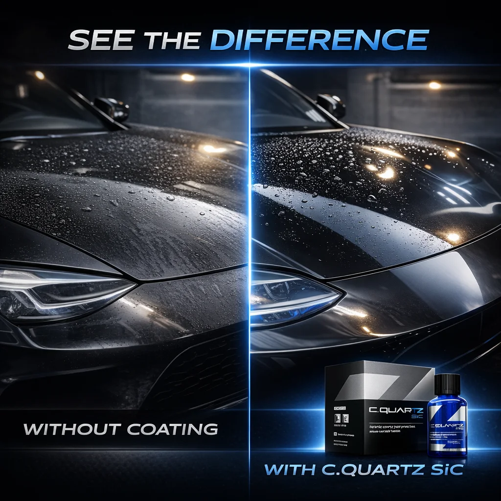 CQUARTZ SiC 2*30ml Kit - Car Ceramic Coating Finish, Quartz Based Nanotechnology, Bonds to Paint, Glass, Metal and Plastic