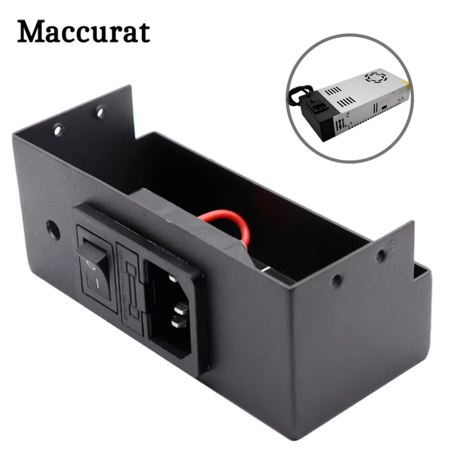 3D Printer Parts 220V/110V 12V/24V 360W Power Supply  Male Socket with Fuse 3D printer power shell