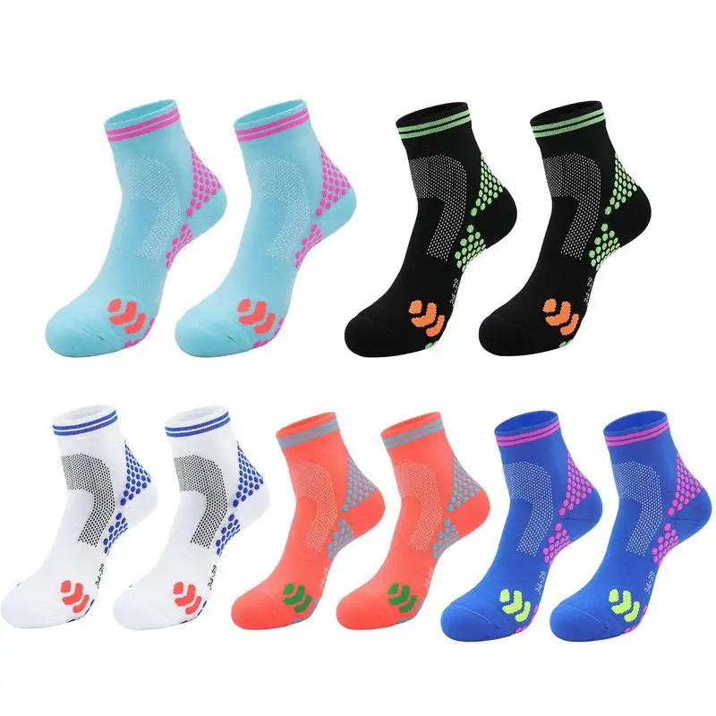 Men Running Socks Higher Booster Socks With Comfortable Fabric Infrared Socks For Sneakers Athletic Ankle Socks For Leisure