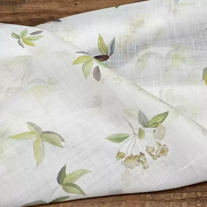 

100% ramie printed fabric, used for making high-end clothing and DIY sewing fabrics