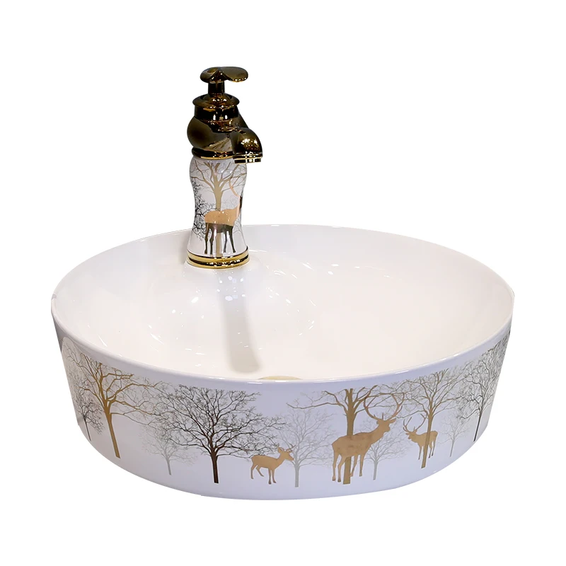 Household washbasin in the bathroom