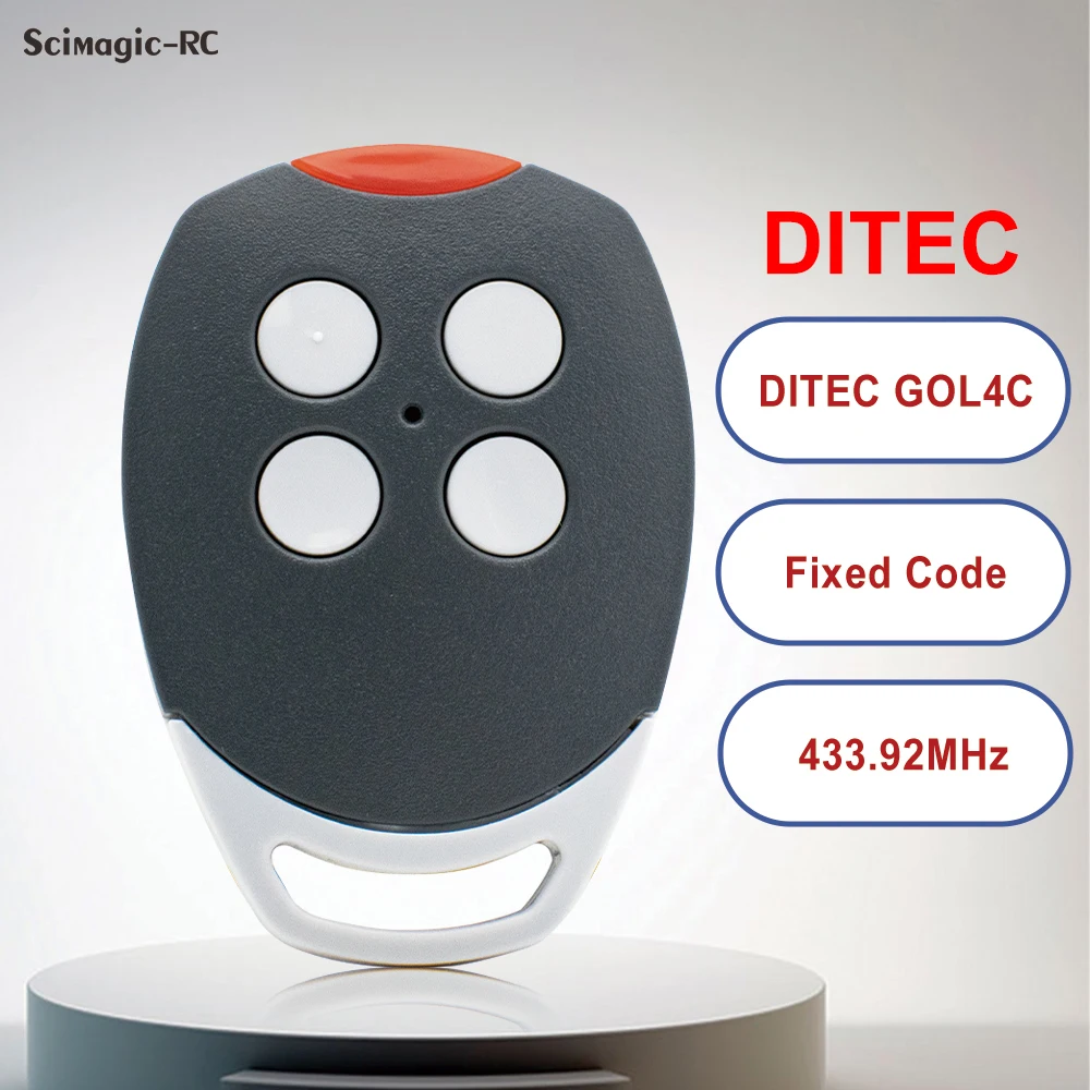 2 Types For Remote Ditec Entrematic Gol4C Fixed Code 433MHz 433.92 DitecGOL4C Garage Door Opener Remote Control Clone