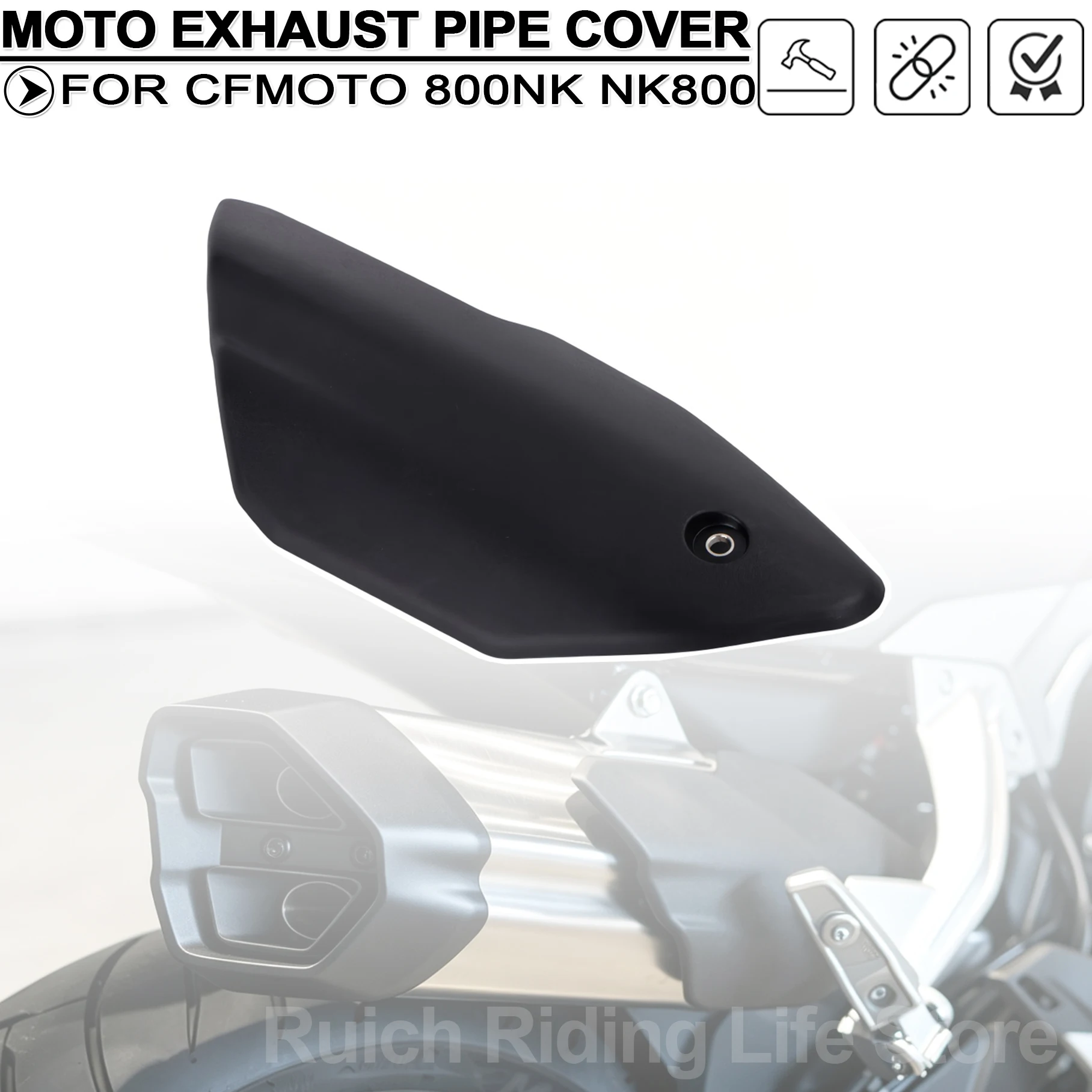 For CFMOTO 800NK Motorcycle Exhaust Heat Shield Anti Scald Protective Cover NK800 800 NK Pipe Insulation Sleeve Guard Mod Parts