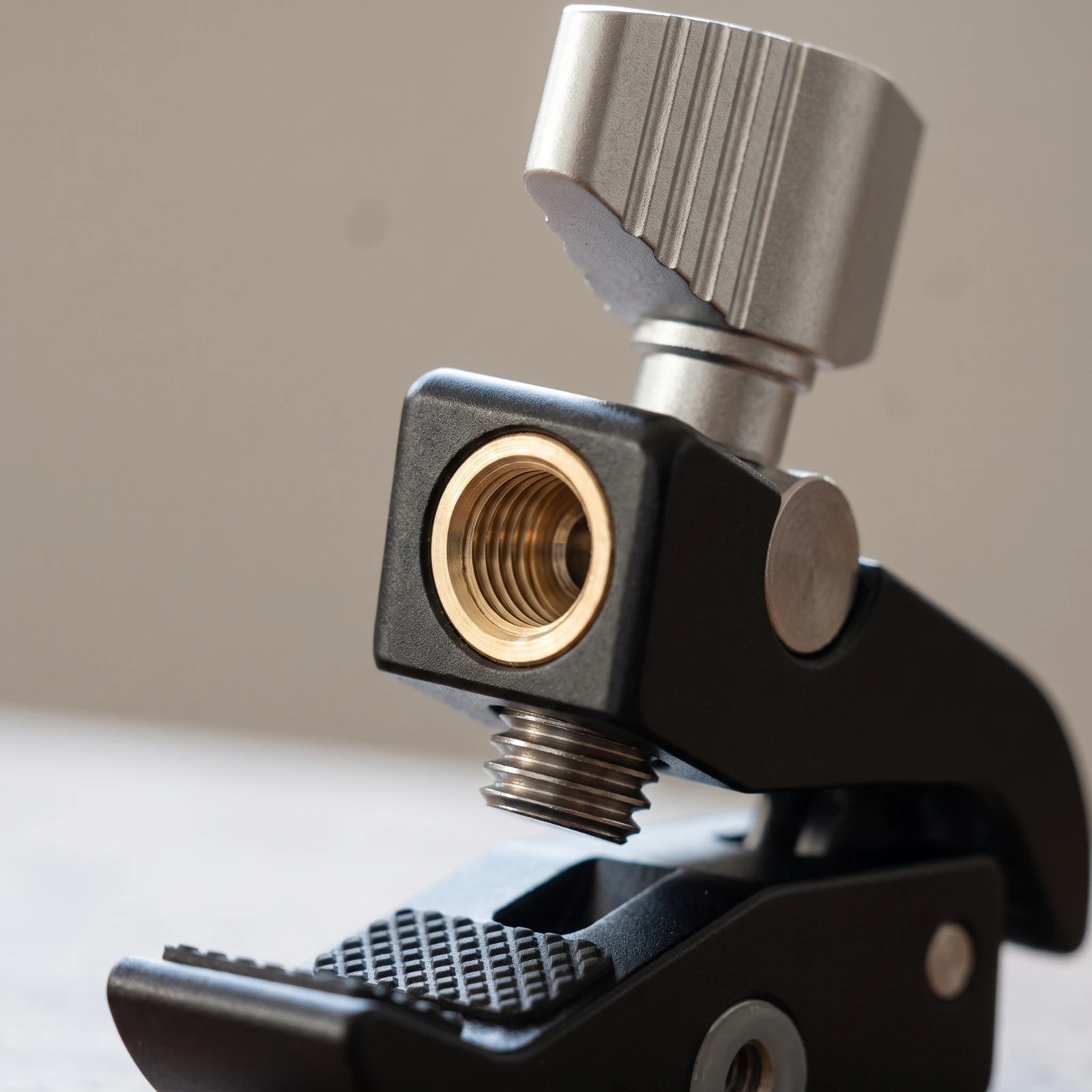 C-Clamp with Ball Head 360-Degree Rotating Versatile Arm Bracket Clamp Mount with Thread Adapters Multi-Functional Adjustable view 3