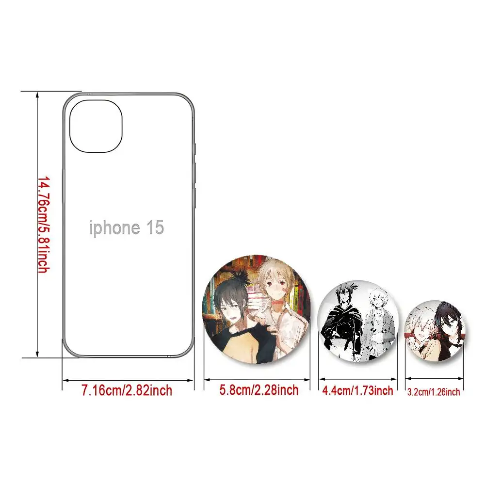 Anime NO.6 Badges Fashion New Hip Hop Versatile Round Metal Badge Cartoon Pin Gift Wholesale